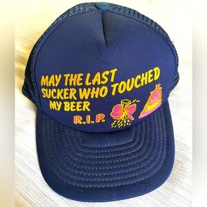 Vintage trucker hat, RIP Beer, funny